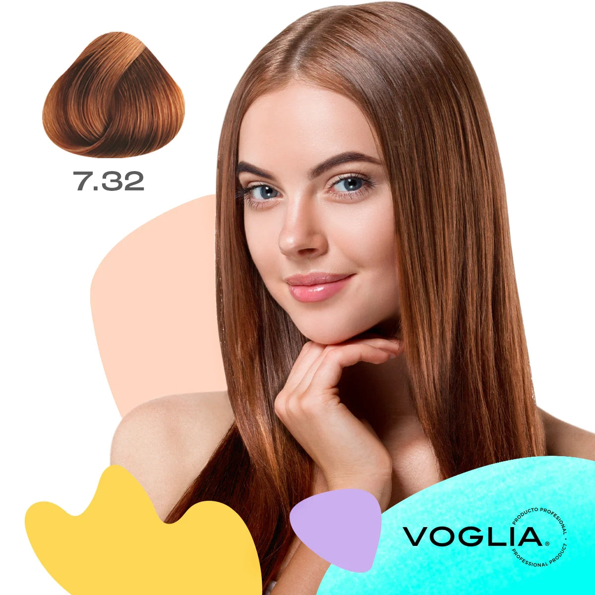 Hair Dye 7.35 Medium Golden Mahogany Blonde 