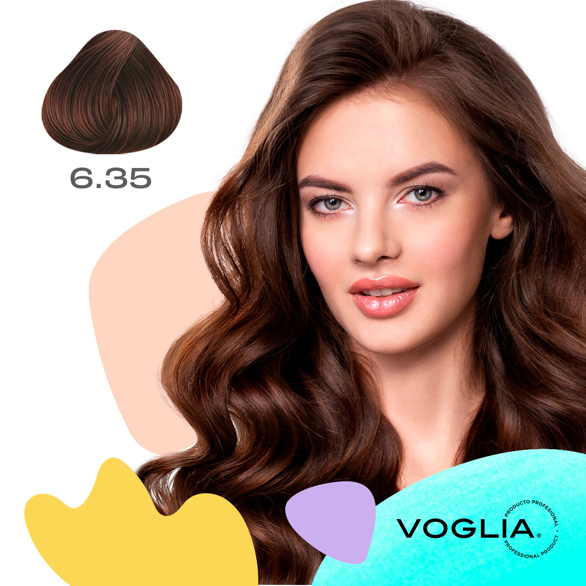 Hair Dye 6.35 Dark Golden Mahogany Blonde 