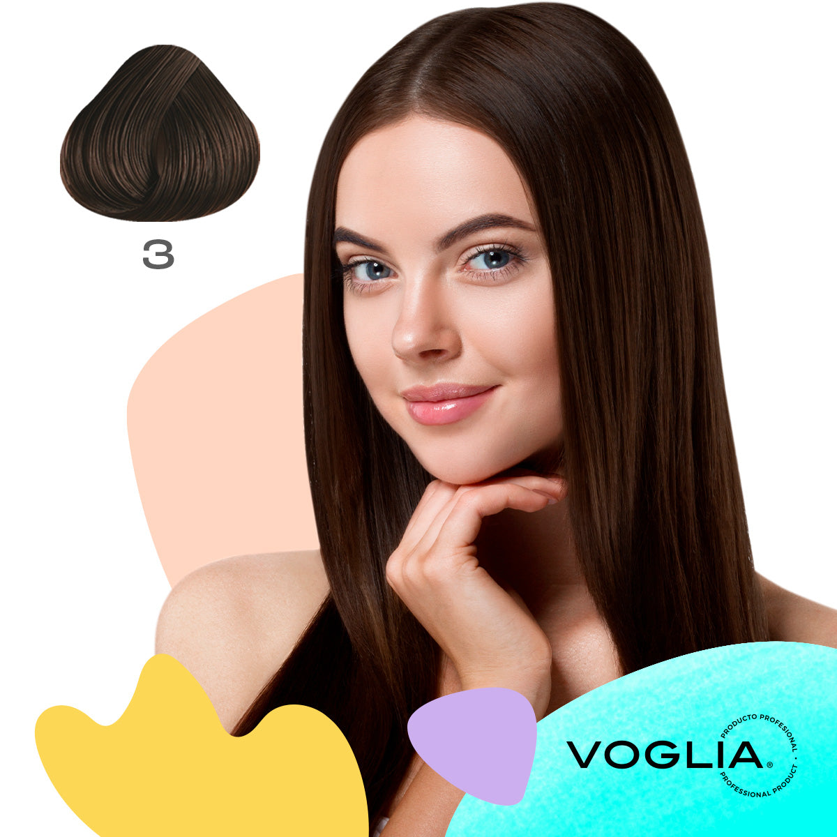 Hair Dye 3 Dark Brown 