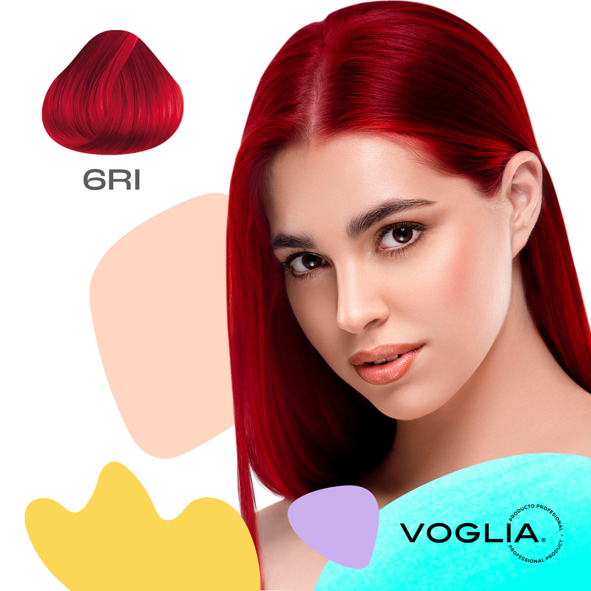 6RI Intense Red hair dye | Hair dyes, Hair coloring, Gray toner